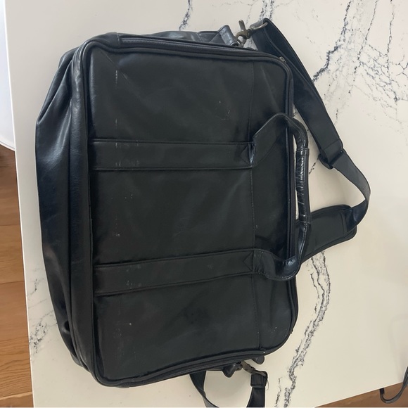 Black leather messenger bag, USOpen edition from the 100th edition in 2000. - Picture 2 of 6